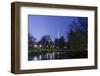 Television Tower, Seen from From Planten Un Blomen, Dusk, Hanseatic City of Hamburg, Germany-Axel Schmies-Framed Photographic Print