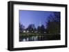 Television Tower, Seen from From Planten Un Blomen, Dusk, Hanseatic City of Hamburg, Germany-Axel Schmies-Framed Photographic Print