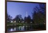 Television Tower, Seen from From Planten Un Blomen, Dusk, Hanseatic City of Hamburg, Germany-Axel Schmies-Framed Photographic Print