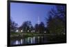 Television Tower, Seen from From Planten Un Blomen, Dusk, Hanseatic City of Hamburg, Germany-Axel Schmies-Framed Photographic Print