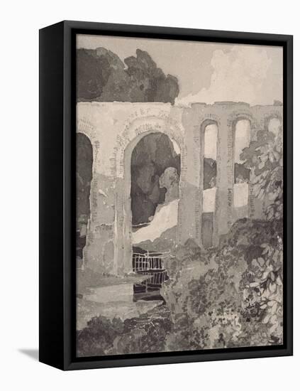 Telford's Aqueduct-John Sell Cotman-Framed Stretched Canvas