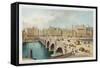 Telford's Bridge over the Clyde at Broomielaw, Glasgow, 1891-null-Framed Stretched Canvas