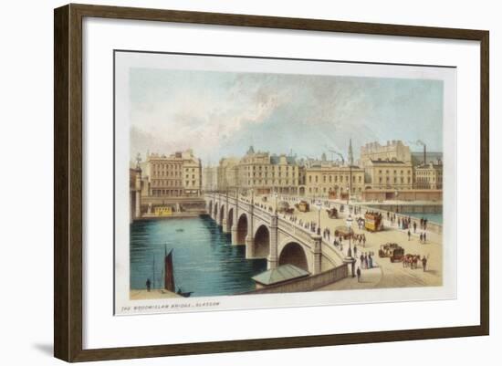 Telford's Bridge over the Clyde at Broomielaw, Glasgow, 1891-null-Framed Giclee Print