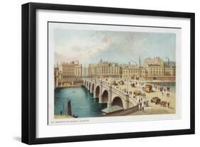 Telford's Bridge over the Clyde at Broomielaw, Glasgow, 1891-null-Framed Giclee Print