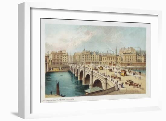 Telford's Bridge over the Clyde at Broomielaw, Glasgow, 1891-null-Framed Giclee Print
