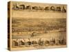 Tell City, Indiana - Panoramic Map-Lantern Press-Stretched Canvas