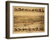 Tell City, Indiana - Panoramic Map-Lantern Press-Framed Art Print