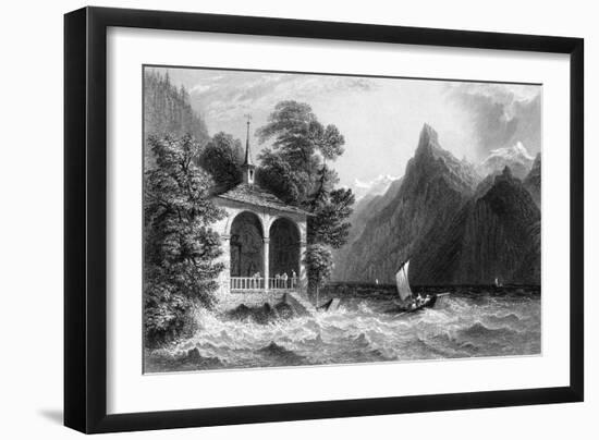 Tell's Chapel, Lake Uri, Switzerland, 1836-R Wallis-Framed Giclee Print