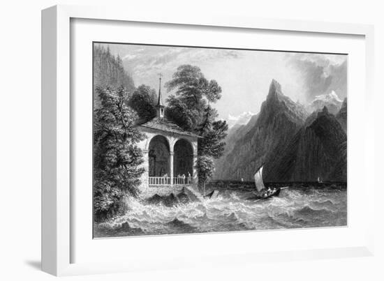 Tell's Chapel, Lake Uri, Switzerland, 1836-R Wallis-Framed Giclee Print