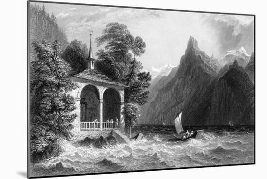 Tell's Chapel, Lake Uri, Switzerland, 1836-R Wallis-Mounted Giclee Print