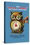 Tell Time Owl Clock-null-Stretched Canvas