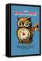 Tell Time Owl Clock-null-Framed Stretched Canvas