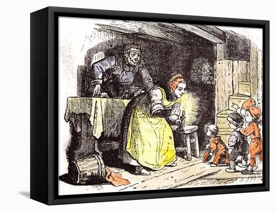 Telling a Fairy Tale, 1855-null-Framed Stretched Canvas