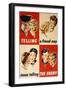 'Telling a Friend May Mean Telling the Enemy', WWII Poster-English School-Framed Giclee Print