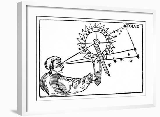 Telling Time at Night Using a Nocturnal, 1539-null-Framed Giclee Print