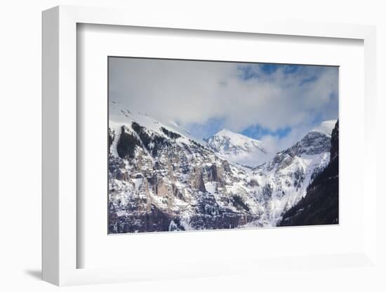 Telluride, Ajax Peak, Mountains, Colorado, USA-Walter Bibikow-Framed Photographic Print