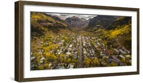 Telluride, Colorado: Autumn In The Rocky Mountains As Seen From The Air-Ian Shive-Framed Photographic Print