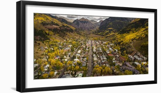 Telluride, Colorado: Autumn In The Rocky Mountains As Seen From The Air-Ian Shive-Framed Photographic Print