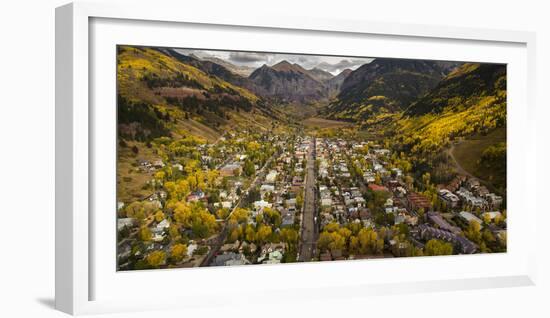 Telluride, Colorado: Autumn In The Rocky Mountains As Seen From The Air-Ian Shive-Framed Photographic Print