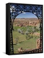 Telouet Village, Ruins of the Glaoui Kasbah, Tizi-N-Tichka Pass Road-Walter Bibikow-Framed Stretched Canvas