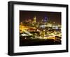 Telsta Dome and Melbourne CBD at Night, Victoria, Australia-David Wall-Framed Photographic Print