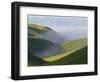 Temblor Range, Overlapping Hills in Fog, Kern County, California, USA-Terry Eggers-Framed Photographic Print