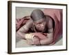 Tembu Miner Wearing Red Ochre Dyed Blanket Awaits Medial Check, Johannesburg, South Africa 1950-Margaret Bourke-White-Framed Photographic Print