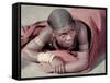 Tembu Miner Wearing Red Ochre Dyed Blanket Awaits Medial Check, Johannesburg, South Africa 1950-Margaret Bourke-White-Framed Stretched Canvas