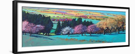 Teme Valley April (Acrylic on Board)-Paul Powis-Framed Premium Giclee Print