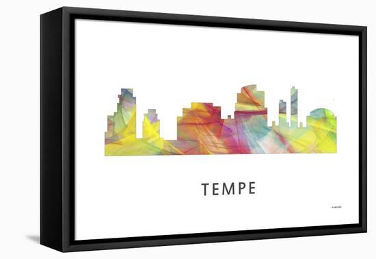 Tempe Arizona Skyline-Marlene Watson-Framed Stretched Canvas