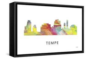 Tempe Arizona Skyline-Marlene Watson-Framed Stretched Canvas