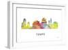 Tempe Arizona Skyline-Marlene Watson-Framed Giclee Print