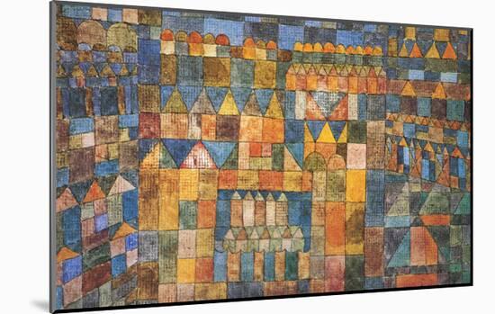 Tempelviertel von Pert, c.1928-Paul Klee-Mounted Art Print