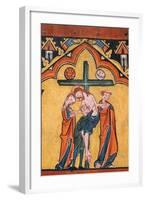 Tempera on Wood of the Descent from the Cross-null-Framed Art Print