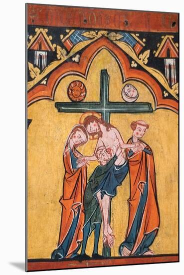 Tempera on Wood of the Descent from the Cross-null-Mounted Art Print