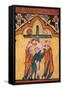 Tempera on Wood of the Descent from the Cross-null-Framed Stretched Canvas