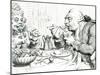 Temperance Enjoying a Frugal Meal, Caricature of George III and Queen Charlotte-James Gillray-Mounted Giclee Print