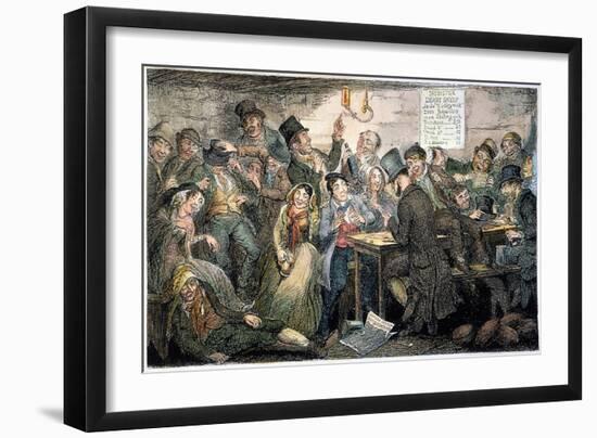 Temperance Movement, 1848-George Cruikshank-Framed Giclee Print