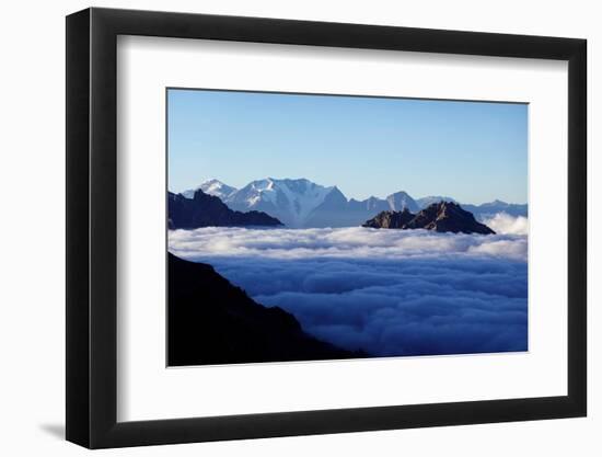 Temperature inversion on Aconcagua, the highest mountain in the Americas-David Pickford-Framed Premium Photographic Print