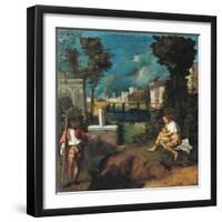 Tempest, detail-Giorgione-Framed Art Print