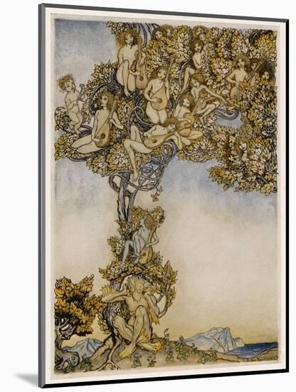 Tempest, Instruments-Arthur Rackham-Mounted Art Print