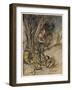 Tempest, Rackham, Act2Sce2-Arthur Rackham-Framed Art Print