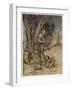 Tempest, Rackham, Act2Sce2-Arthur Rackham-Framed Art Print