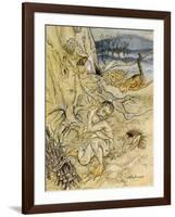 Tempest, Rackham, Act2Sce2-Arthur Rackham-Framed Art Print