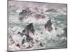 Tempête à Belle-Ile, 1886 (oil on canvas)-Claude Monet-Mounted Giclee Print