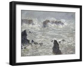 Tempête, côtes de Belle-île-Claude Monet-Framed Giclee Print