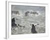 Tempête, côtes de Belle-île-Claude Monet-Framed Giclee Print