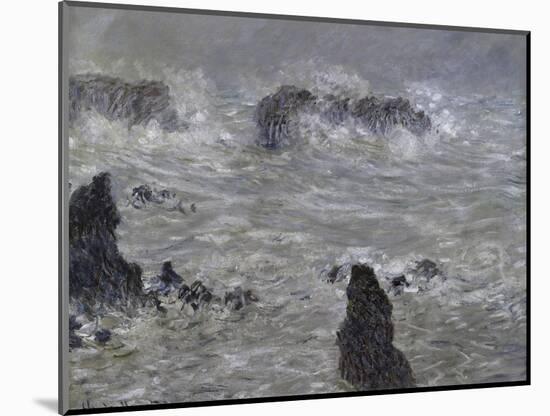 Tempete, Cotes de Belle, Ilestorm-Claude Monet-Mounted Giclee Print