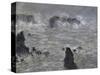 Tempete, Cotes de Belle, Ilestorm-Claude Monet-Stretched Canvas