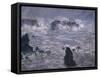 Tempête sur la côte de Belle-Ile-Claude Monet-Framed Stretched Canvas